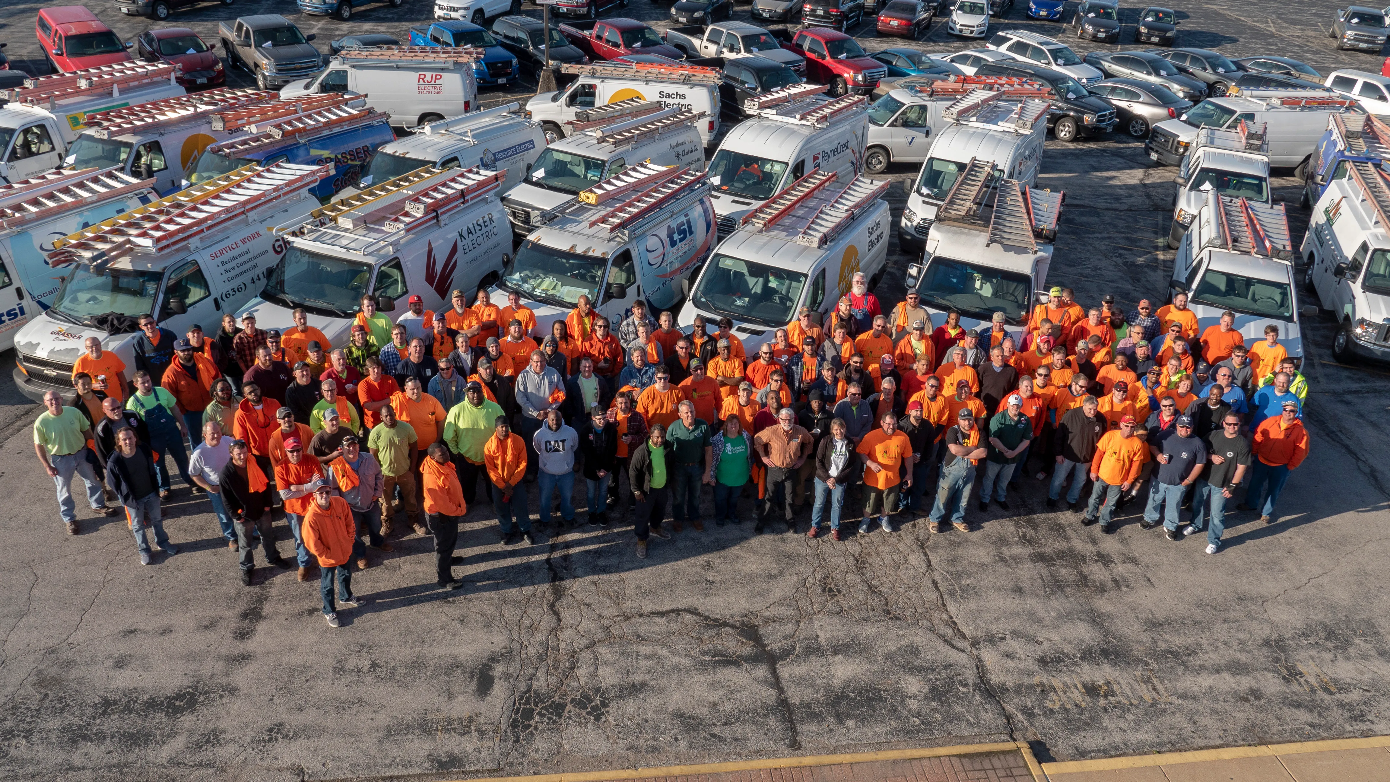 JATC instructors, apprentices, and journeymen at the Training Center